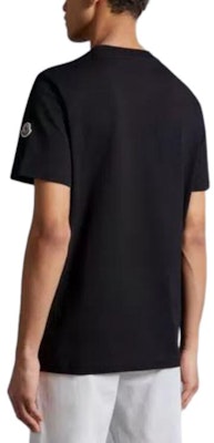 Moncler Black Crewneck T-Shirt with Letter Logo Print. J10918C0004089AJS999 Shop Moncler Black Crewneck T-Shirt with Letter Logo Print. J10918C0004089AJS999