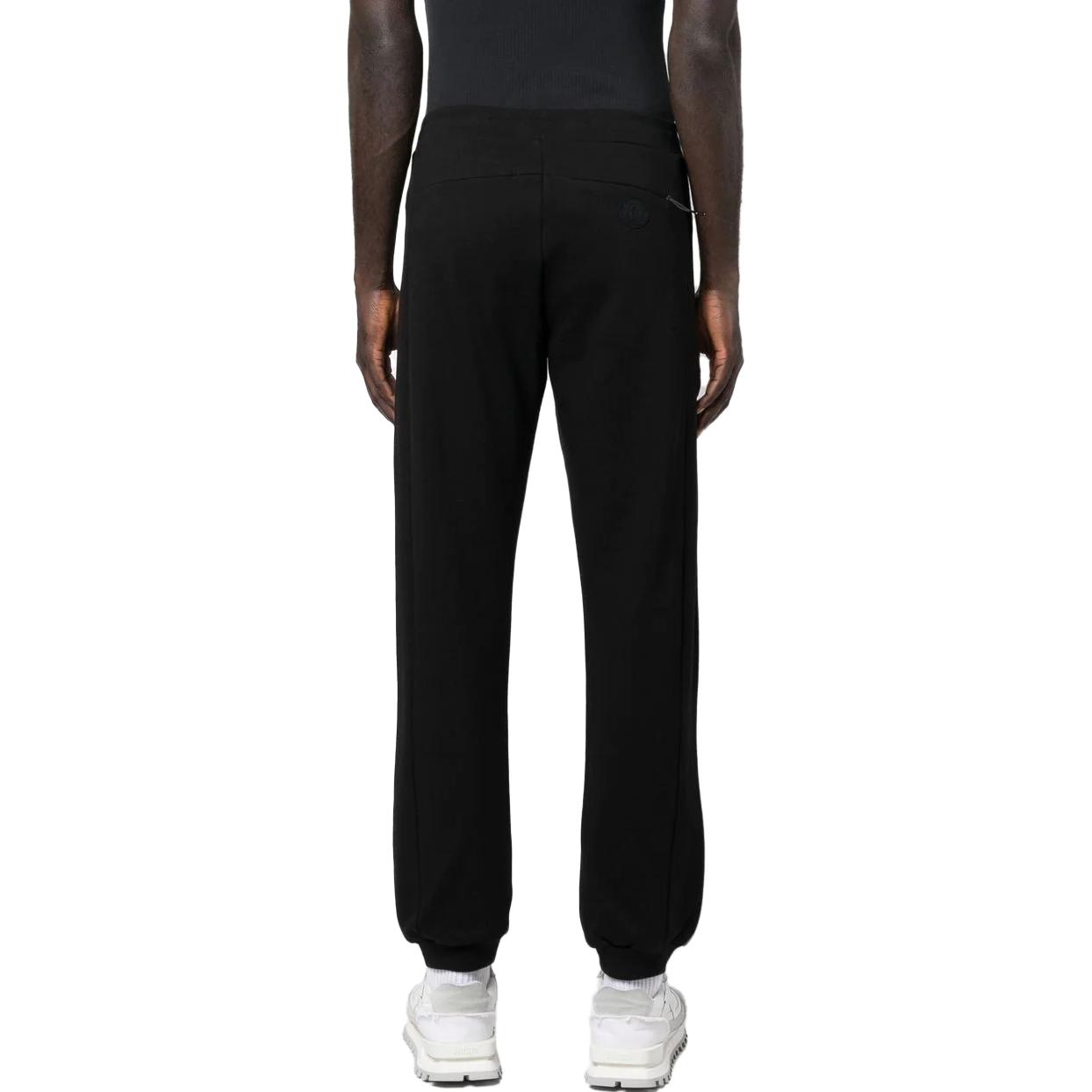 Purchase Moncler 黑色松緊腰織標運動長褲 I10918H00021899W4999