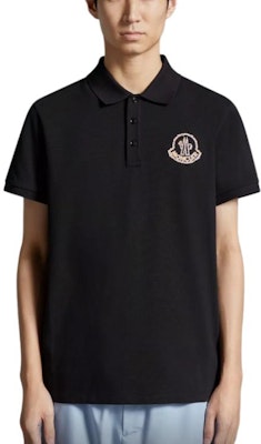 盟可睐 黑色刺绣徽标短袖POLO衫。 J10918A0002389A16998 Shop 盟可睐 黑色刺绣徽标短袖POLO衫。 J10918A0002389A16998