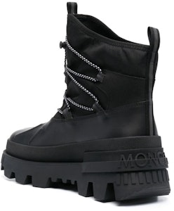 Moncler盟可睐 织物牛皮 系带時尚 短靴 黑色 Lookbook Moncler盟可睐 织物牛皮 系带時尚 短靴 黑色