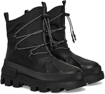 Moncler盟可睐 织物牛皮 系带時尚 短靴 黑色 Shop Moncler盟可睐 织物牛皮 系带時尚 短靴 黑色