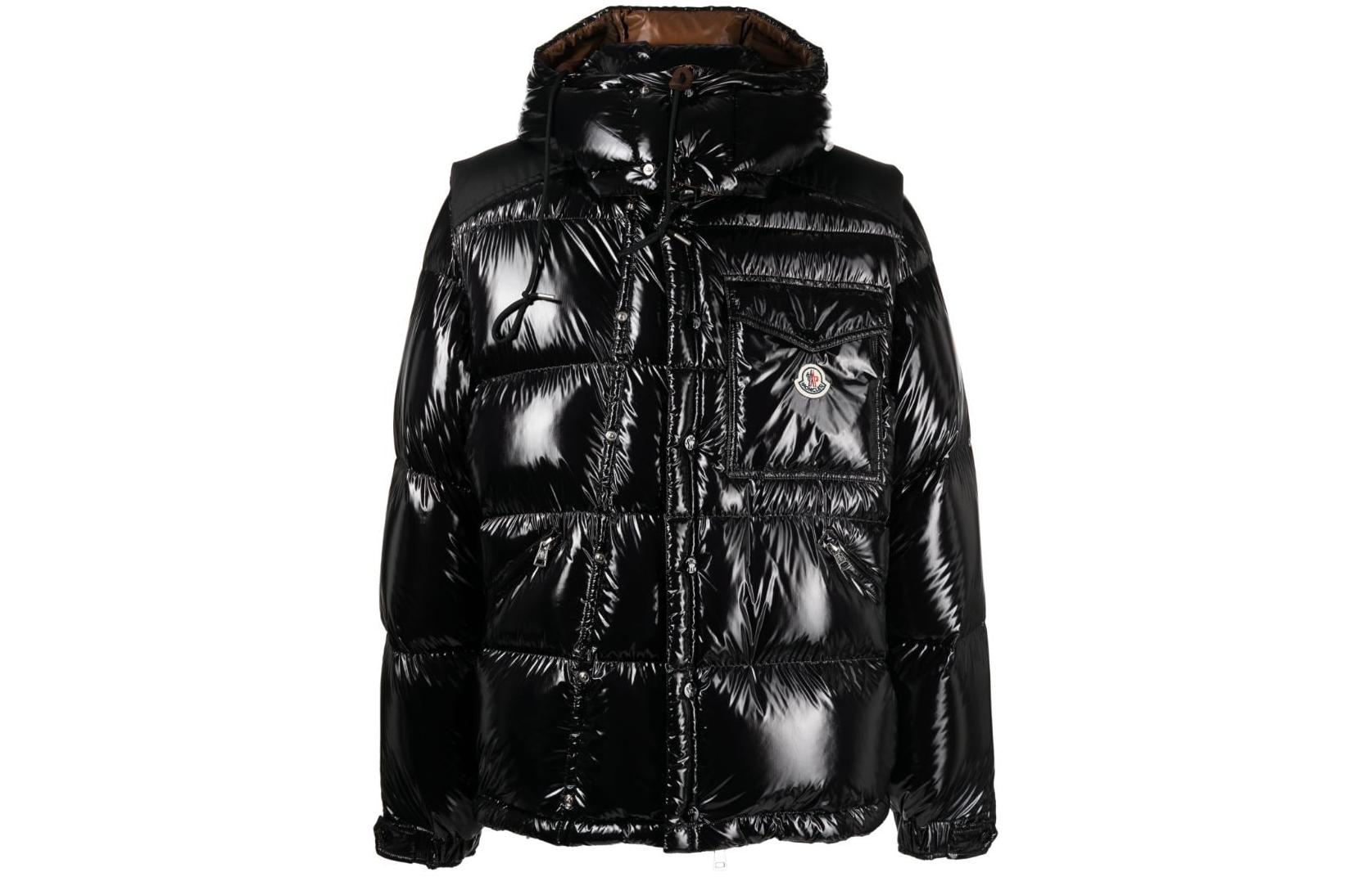 Moncler  Black Glossy Down Jacket with Hood and Full Zip. I20911A0014959607 圖 2
