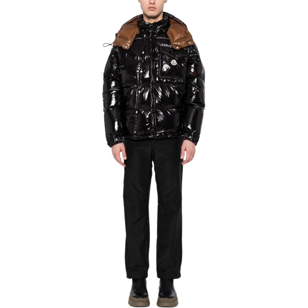 Moncler  Black Glossy Down Jacket with Hood and Full Zip. I20911A0014959607 圖 3