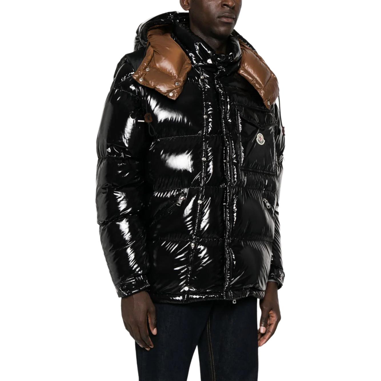 Moncler  Black Glossy Down Jacket with Hood and Full Zip. I20911A0014959607 圖 5