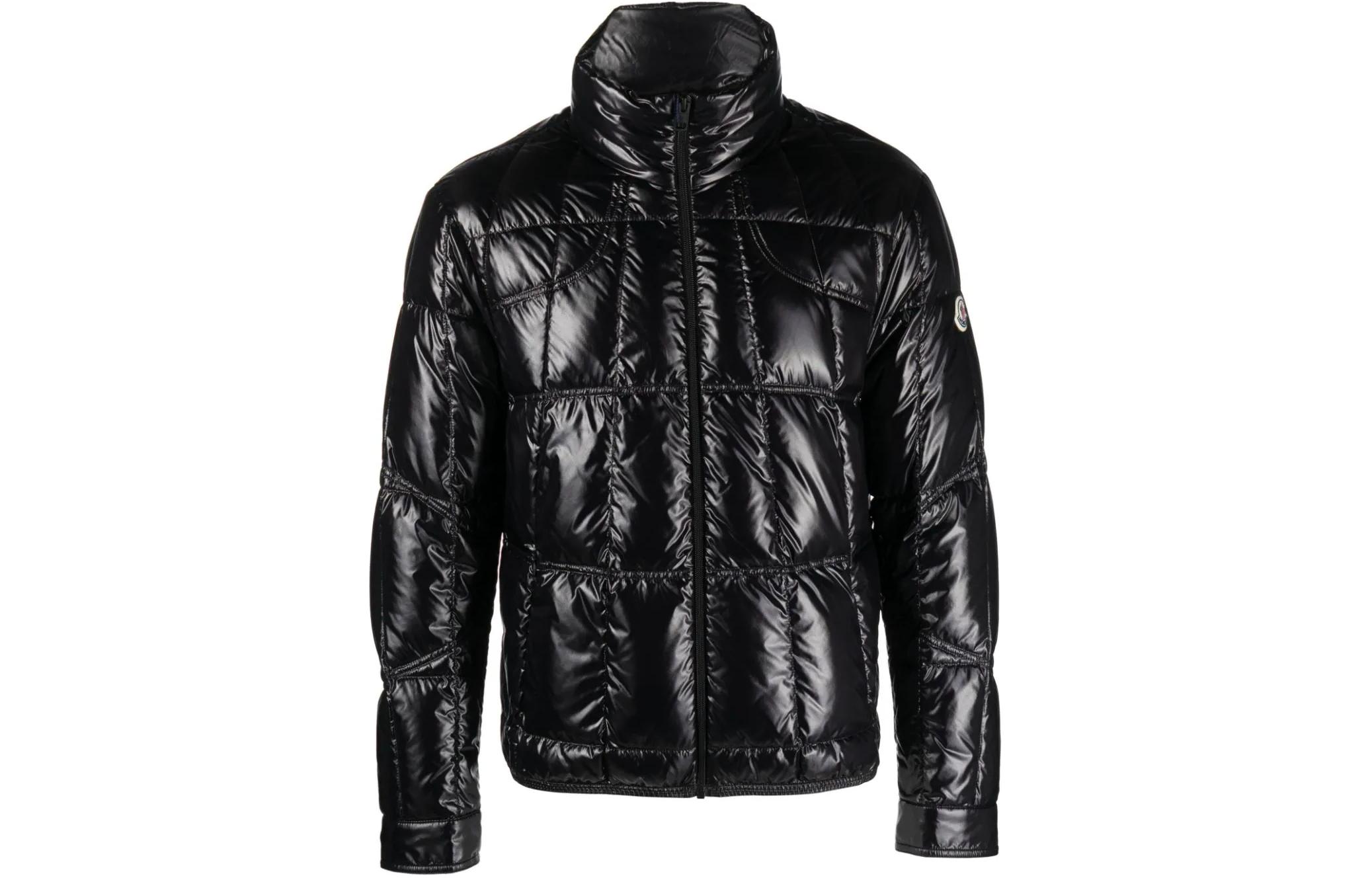 Moncler  Black Glossy Logo Badge Long Sleeve Jacket. I20911A00153595GJ