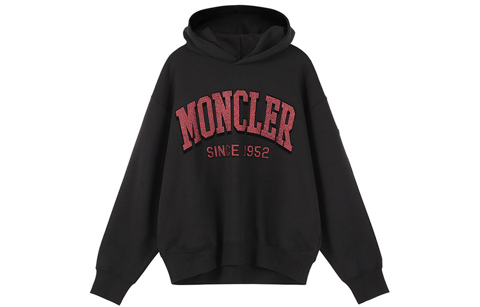 Buy Sudadera Moncler Oversize Negra Brillante con Logo de Algodón y Manga Larga. I10918G00020M2642999