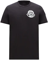 Moncler Black Graphic Print Crew Neck Short Sleeve T-Shirt J10918C0004689AJS998 Moncler Black Graphic Print Crew Neck Short Sleeve T-Shirt J10918C0004689AJS998