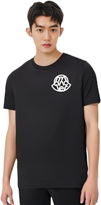 Moncler Black Graphic Print Crew Neck Short Sleeve T-Shirt J10918C0004689AJS998 Details for Moncler Black Graphic Print Crew Neck Short Sleeve T-Shirt J10918C0004689AJS998