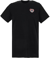Moncler Black Heart Logo Graphic Crewneck Slim Fit T-Shirt 8C000218390T999 Moncler Black Heart Logo Graphic Crewneck Slim Fit T-Shirt 8C000218390T999