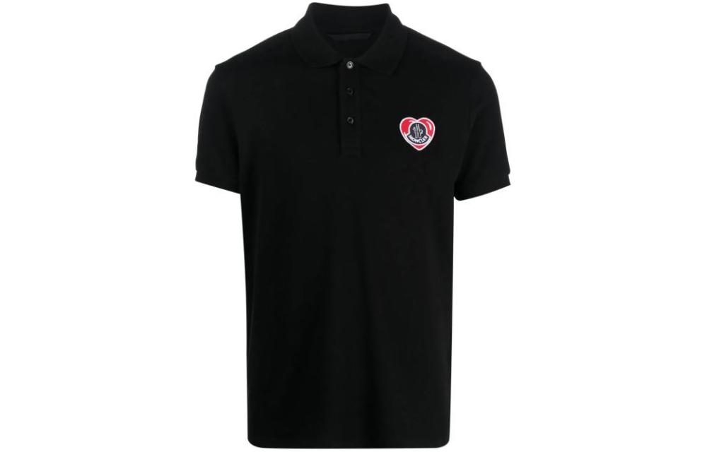 Order Moncler  Black Heart Logo Slim Fit Short Sleeve Polo Shirt I20918A0001084556999