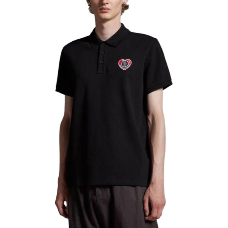 Lookbook Moncler  Black Heart Logo Slim Fit Short Sleeve Polo Shirt I20918A0001084556999