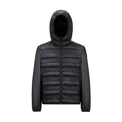Moncler Black Hooded Logo Puffer Jacket J10911A00108595B1999