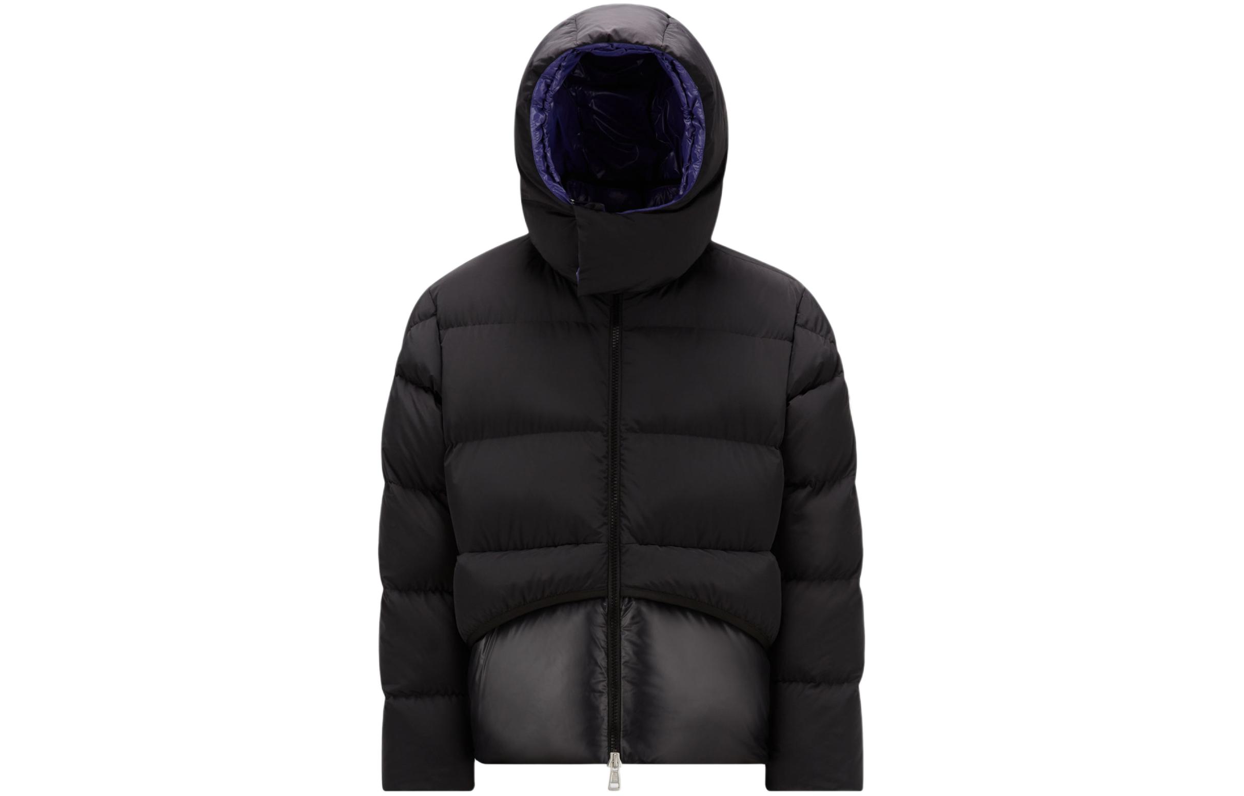 Moncler  Black Hooded Zipper Puffer Jacket with Pockets I20911A00164596JT997