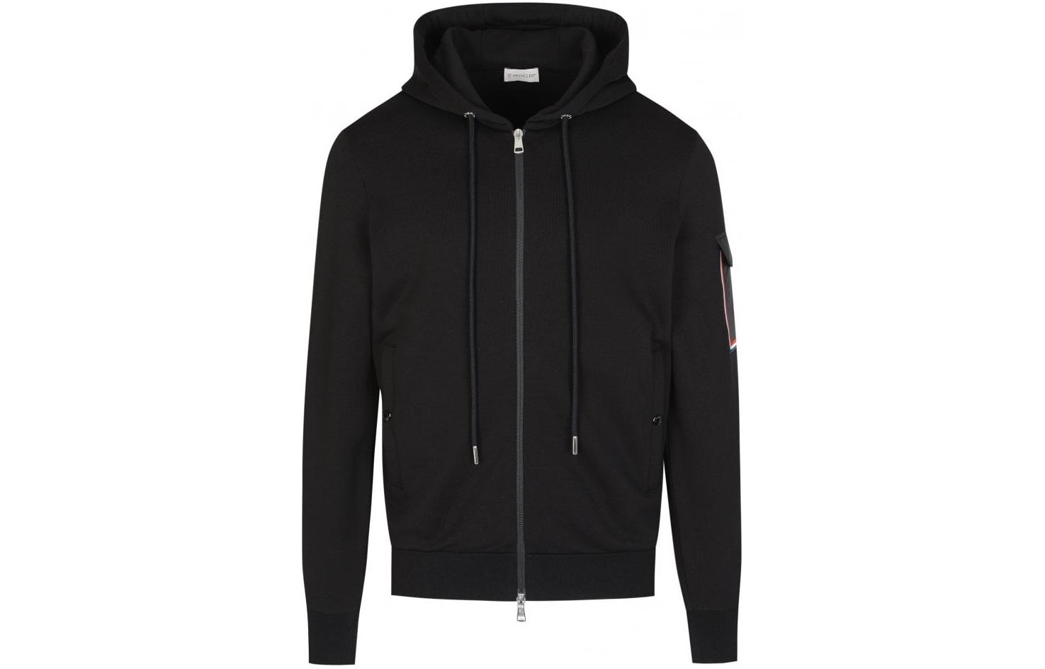 Moncler  Black Hoodie Jacket with Side Logo Patch. 8G00020-809KR-999 圖 2