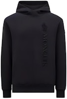 Moncler Black Hoodie with Letter Embroidery and Long Sleeves. J10918G0000589ADW999 Moncler Black Hoodie with Letter Embroidery and Long Sleeves. J10918G0000589ADW999
