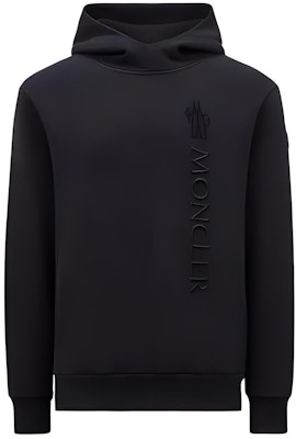 Moncler 黑色刺繡字母長袖連帽衫 J10918G0000589ADW999 Buy Moncler 黑色刺繡字母長袖連帽衫 J10918G0000589ADW999