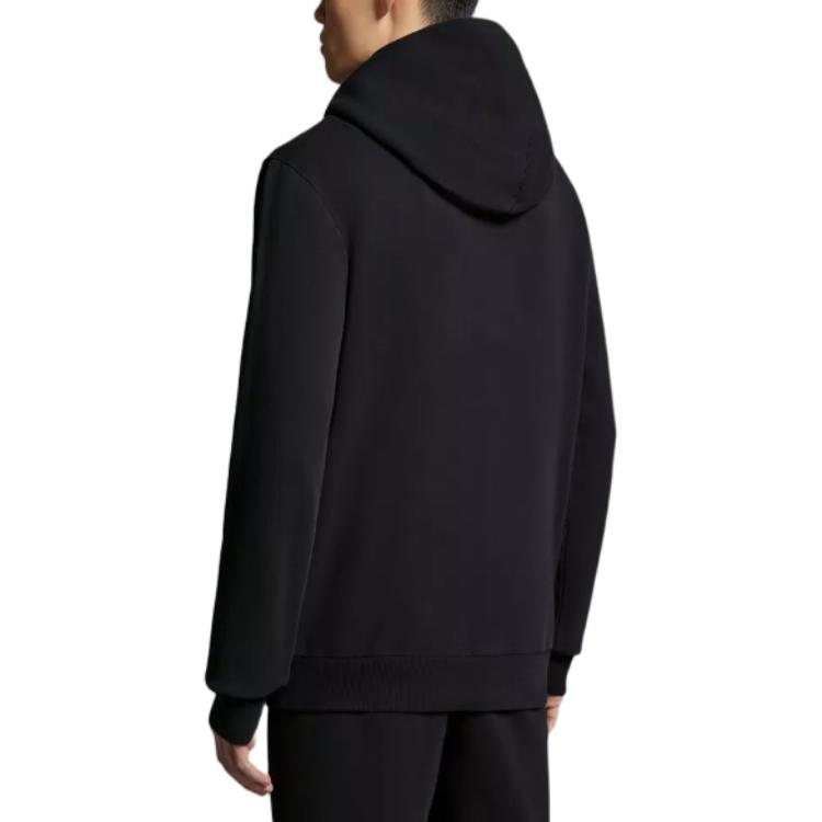 Purchase Moncler 黑色刺繡字母長袖連帽衫 J10918G0000589ADW999