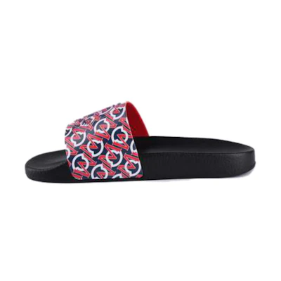 Moncler 'Black Leather CMFT Slide'