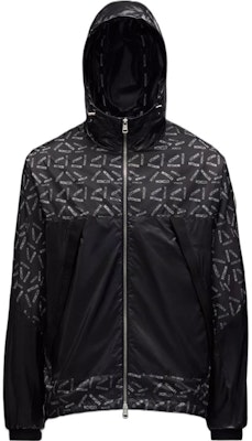 Moncler Black Letter Logo Print Patchwork Hooded Jacket. H10911A00133595Y8990 Order Moncler Black Letter Logo Print Patchwork Hooded Jacket. H10911A00133595Y8990