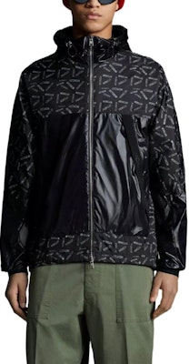 Moncler Black Letter Logo Print Patchwork Hooded Jacket. H10911A00133595Y8990 Shop Moncler Black Letter Logo Print Patchwork Hooded Jacket. H10911A00133595Y8990