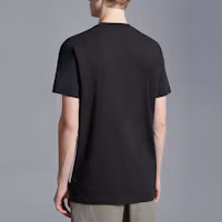 Shop モンクレール ブラック レタープリント カジュアル クルーネック Tシャツ. J10918C0002889A17999