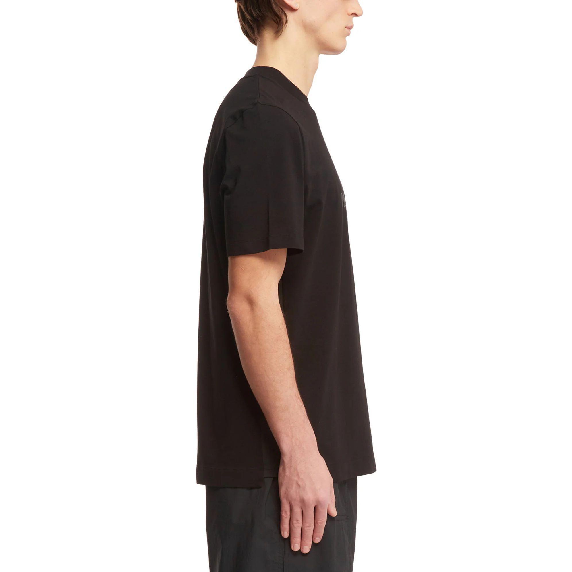 Moncler  Black Letter Print Crewneck Short Sleeve T-Shirt. 8C00060829H8999 圖 6