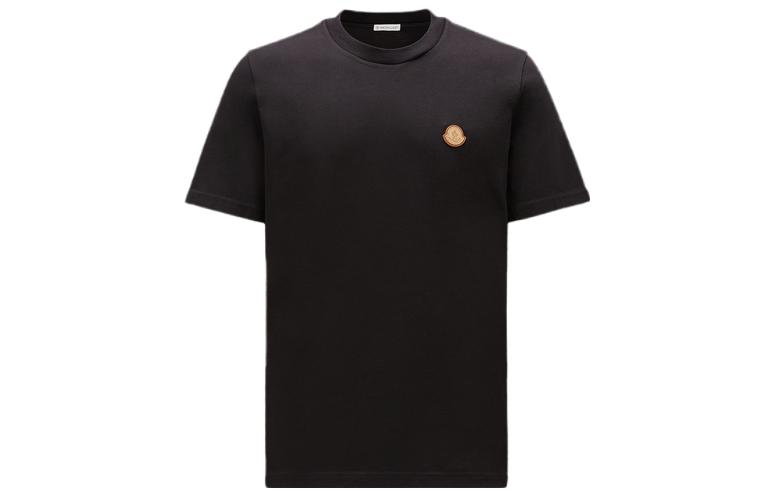 Moncler  Black Logo Crewneck Short Sleeve T-Shirt 120918C000518390T999