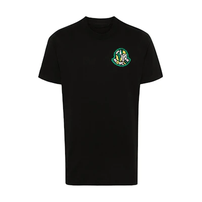 Moncler Black Logo Crewneck Short Sleeve T-Shirt. J10918C000178390T998