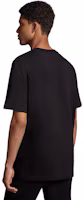 Shop モンクレール ブラック ロゴ クルーネック 半袖 Tシャツ 120918C000518390T999