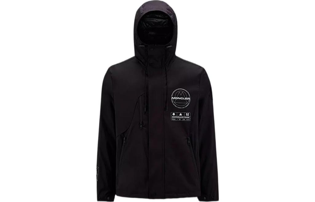 Moncler  Black Logo Long-Sleeve Zip-Up Hooded Down Jacket. H20921A00013M2030999