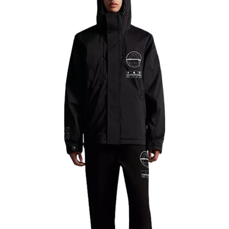 Moncler  Black Logo Long-Sleeve Zip-Up Hooded Down Jacket. H20921A00013M2030999 圖 3