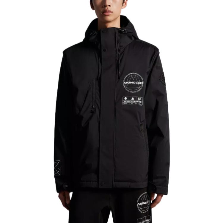 Moncler  Black Logo Long-Sleeve Zip-Up Hooded Down Jacket. H20921A00013M2030999 圖 4