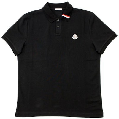 Moncler Kaos Hitam Logo Patch Polo Lengan Pendek Kasual. 8A00030899UR999 Order Moncler Kaos Hitam Logo Patch Polo Lengan Pendek Kasual. 8A00030899UR999