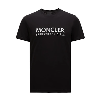 Moncler Black Logo Print Casual Crewneck T-Shirt J20918C0001489A17999