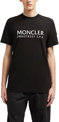 Moncler 黑色標誌印花休閒圓領T恤 J20918C0001489A17999 Shop Moncler 黑色標誌印花休閒圓領T恤 J20918C0001489A17999