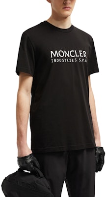 Moncler 黑色標誌印花休閒圓領T恤 J20918C0001489A17999 Purchase Moncler 黑色標誌印花休閒圓領T恤 J20918C0001489A17999