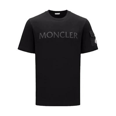 Moncler Black Logo Print Crewneck T-Shirt I20918C000088390T999