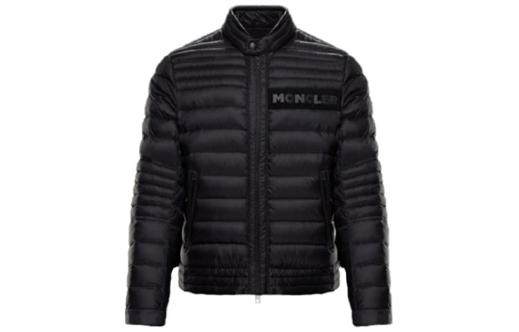 Moncler  Black Logo Print Puffer Down Jacket with High Neck Design. 1A1240053048999
