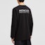 Shop Moncler Baju Lengan Panjang Hitam Crewneck dengan Logo Patch Cetakan J20918D0000589A17999