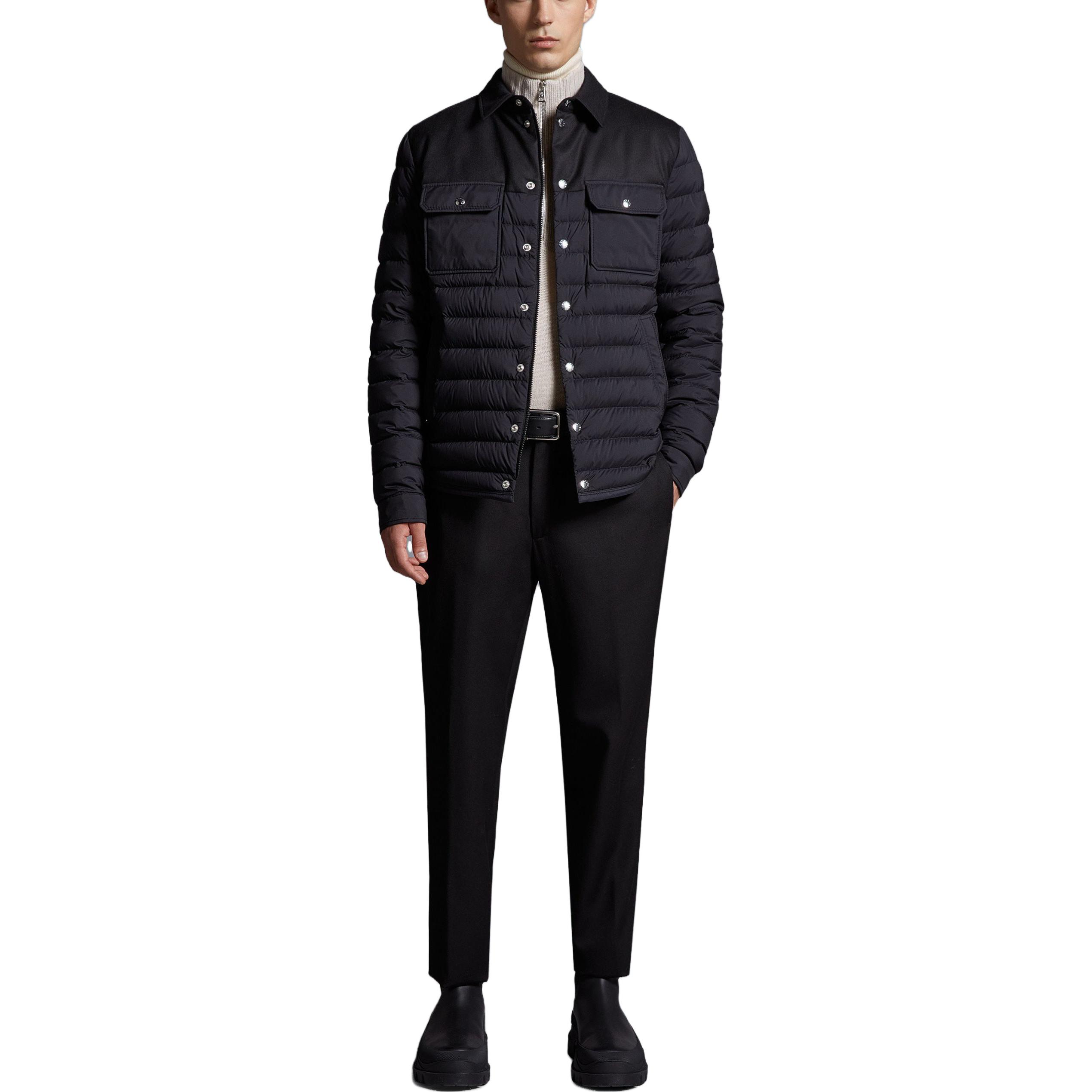 Moncler  Black Long Sleeve Down Jacket with Solid Color and Turn-Down Collar I20911A00188596K7999 圖 3