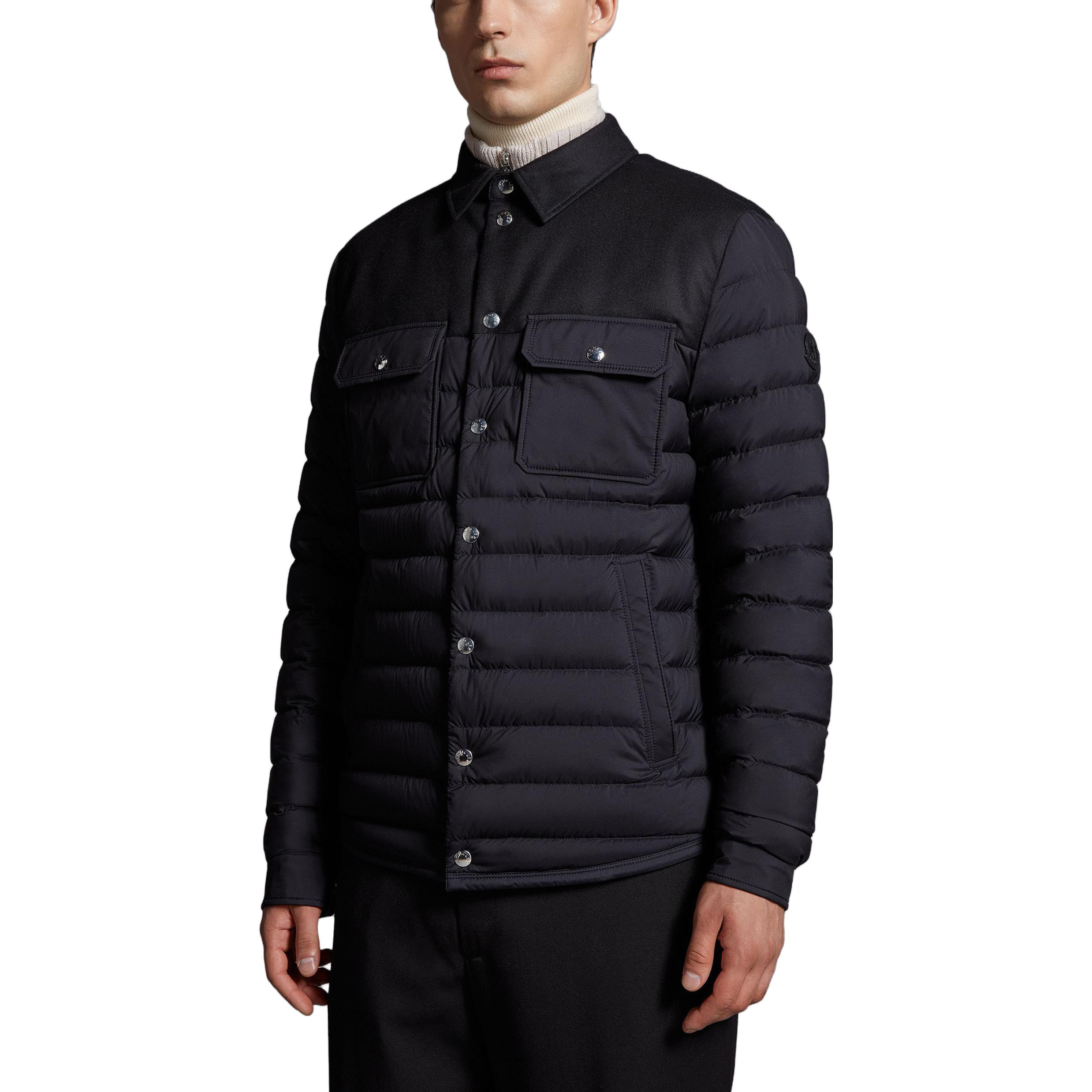 Moncler  Black Long Sleeve Down Jacket with Solid Color and Turn-Down Collar I20911A00188596K7999 圖 4