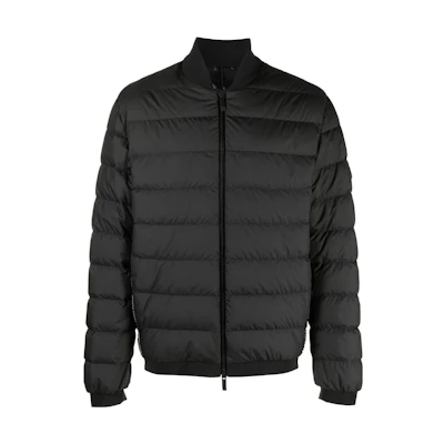 Moncler Black Long Sleeve Puffer Jacket with Baseball Collar I20911A00043596IU999