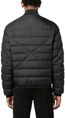 Chaqueta de plumas negra Moncler de manga larga con cuello estilo béisbol I20911A00043596IU999 Shop Chaqueta de plumas negra Moncler de manga larga con cuello estilo béisbol I20911A00043596IU999