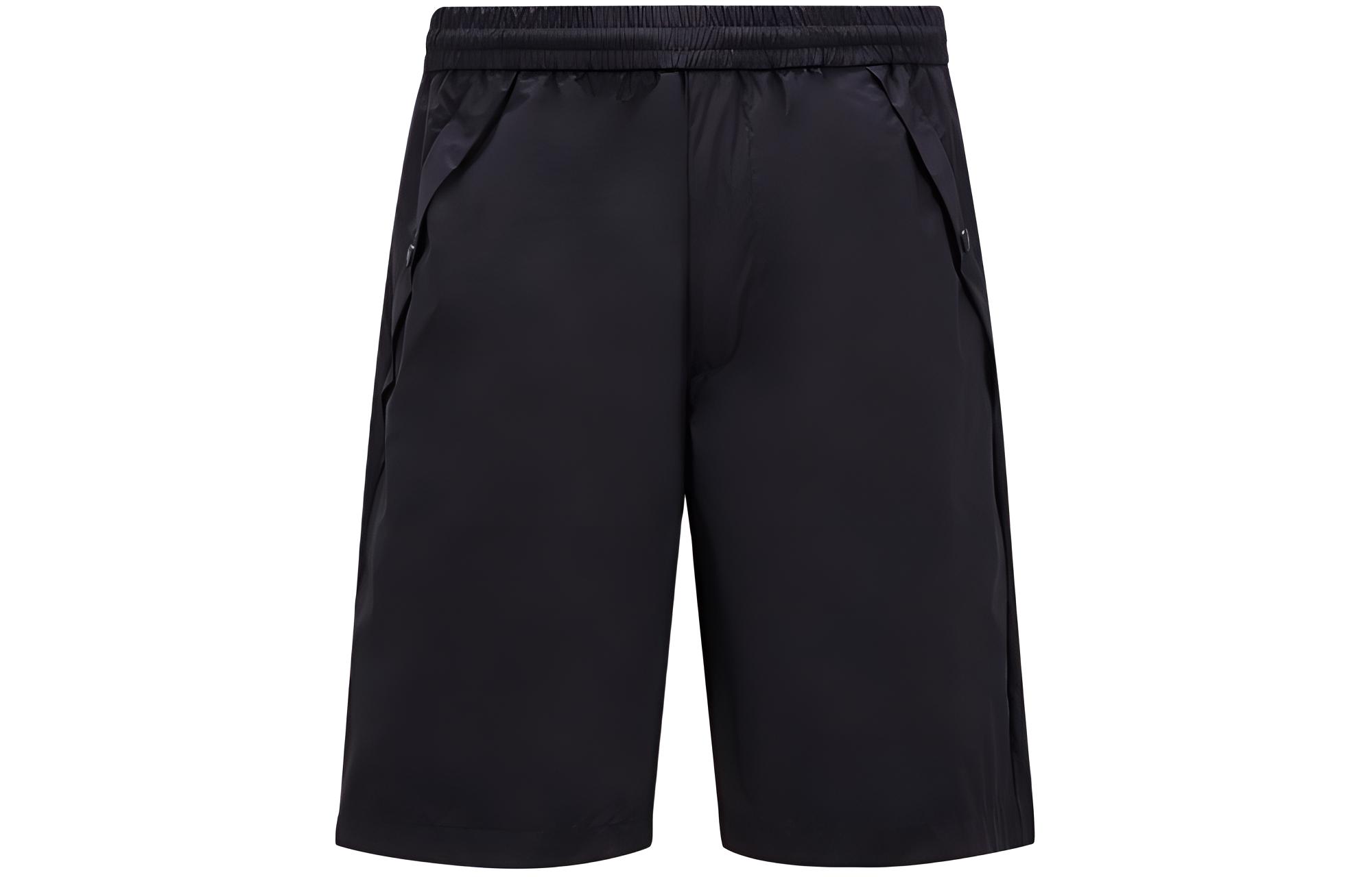 Moncler  Black Mid-Rise Drawstring Casual Shorts. J10912B00010596TM999