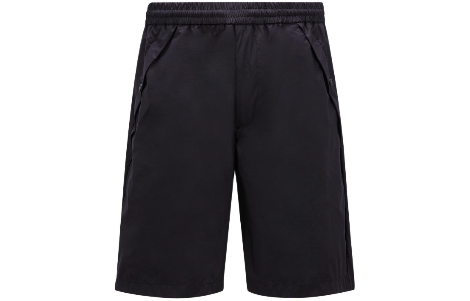 Order 蒙克莱 黑色中腰抽绳休闲短裤. J10912B00010596TM999