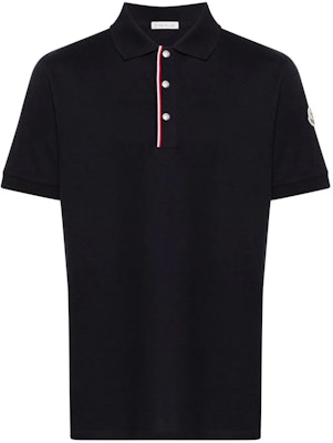 Moncler Black Polo Shirt with Side Logo Badge and Classic Collar. J10918A00022899P0999 Order Moncler Black Polo Shirt with Side Logo Badge and Classic Collar. J10918A00022899P0999