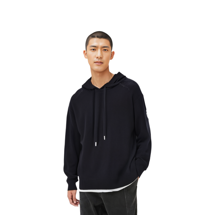 Moncler  Black Pullover Hoodie Long Sleeve Plain Design. 9G00005-M1900-999 圖 4