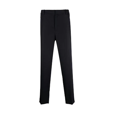 Moncler Black Relaxed Fit Casual Pants with Solid Color and Zip Closure I20912A0003754ANL778
