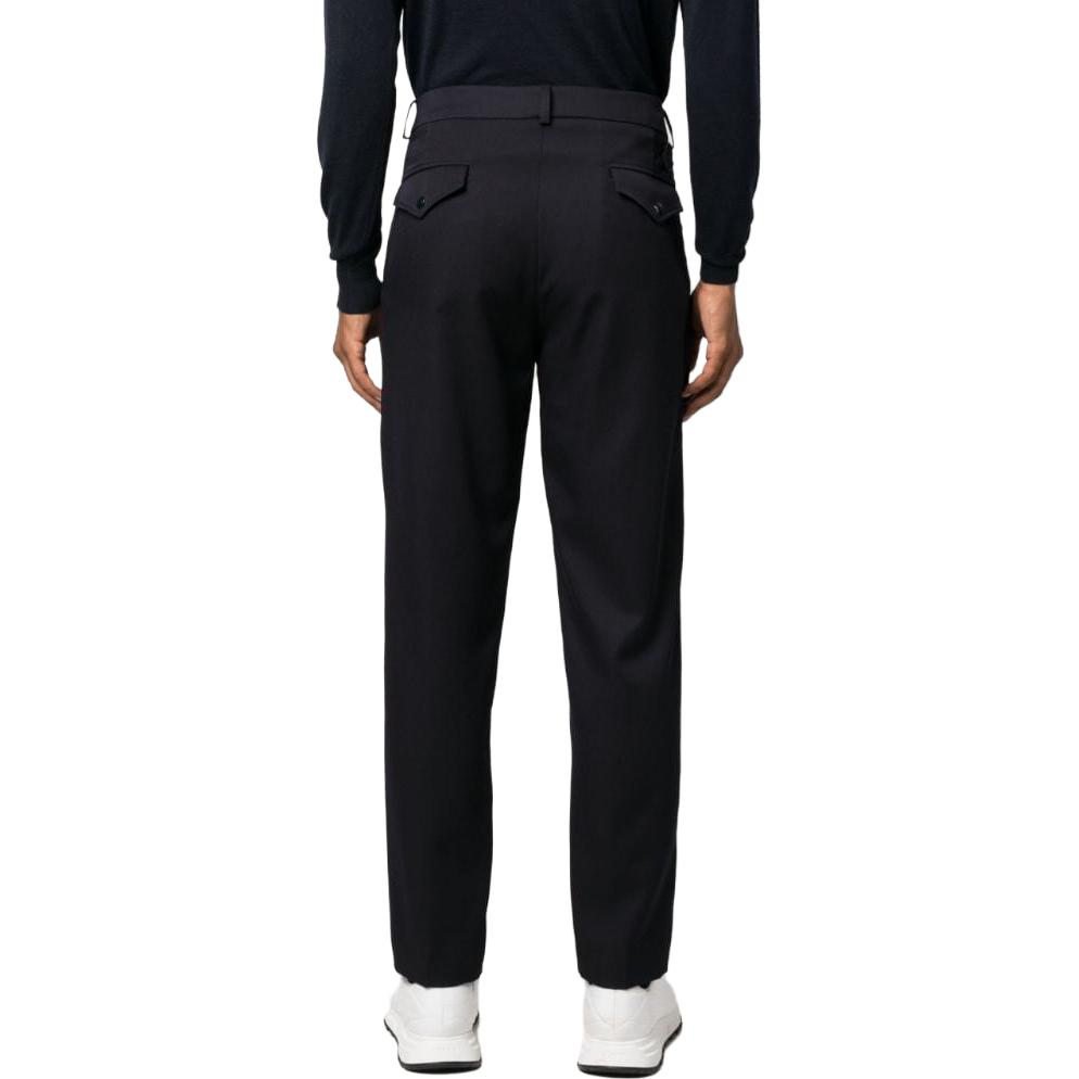 Moncler  Black Relaxed Fit Casual Pants with Solid Color and Zip Closure I20912A0003754ANL778 圖 4