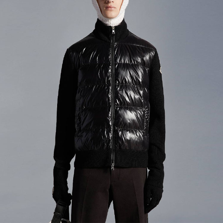 Moncler  Black Shiny Logo Puffer Jacket with Stand Collar. H20919B00008M1131999 圖 3